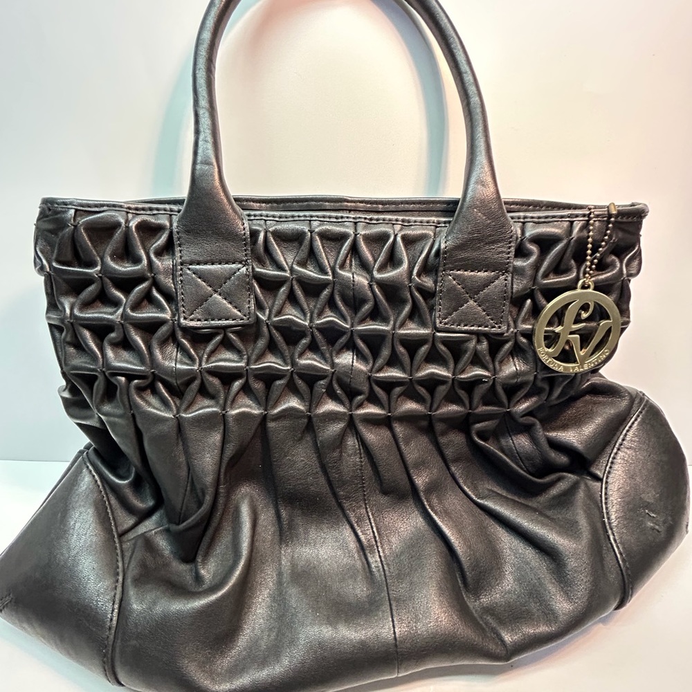 Fortuna Valentino Black Leather Bag